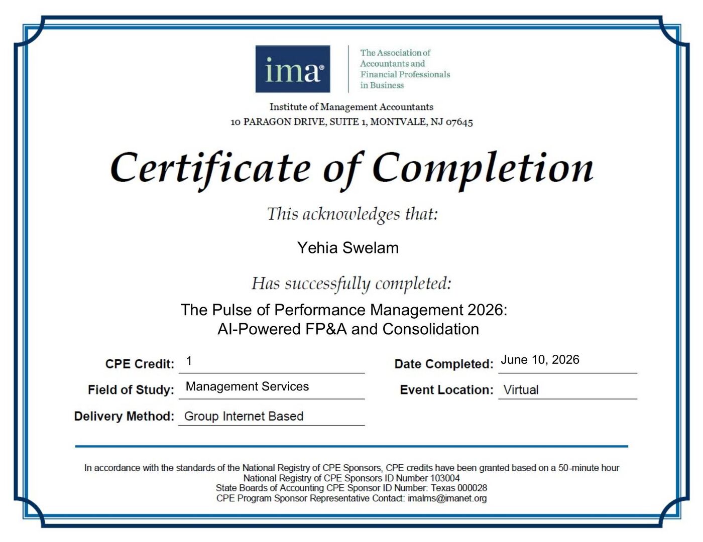 Certificate